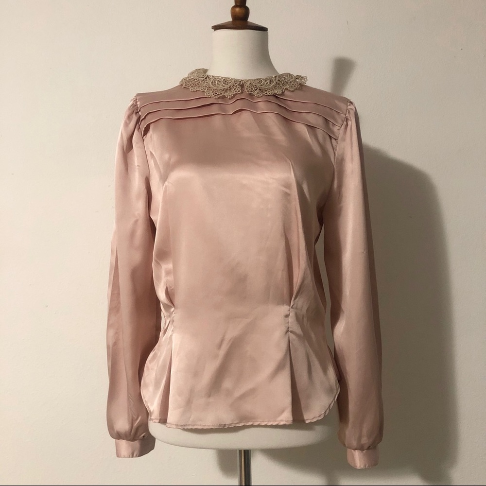 Vintage Blush Pink Blouse